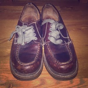 Vintage brown J Crew leather loafers
